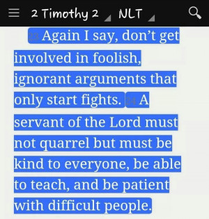 Dont get involved in foolish arguments