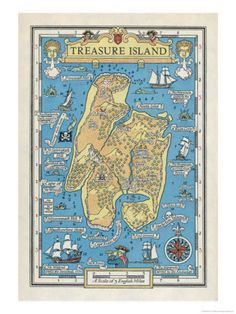 Map of Treasure Island Giclee Print by Monro S. Orr at AllPosters.com ...