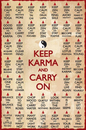 Home - Keep Karma And Carry On Poster