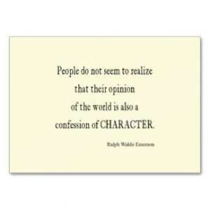Vintage Emerson Inspirational Character Quote Business Cards