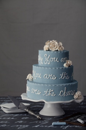 PHOTOS: Wedding Cakes Personalized With Monograms, Quotes and Poems