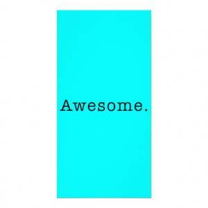 Awesome Quote Template Blank in Black and Teal Photo Cards