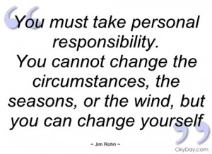 take personal responsibility