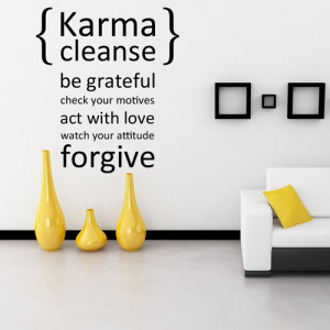 Karma Cleanse - happiness decal Wall Decal Quote Vinyl Wall Stickers ...
