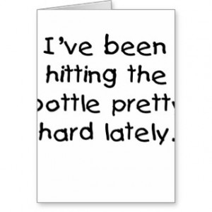 Baby Humor Hitting the Bottle Cards