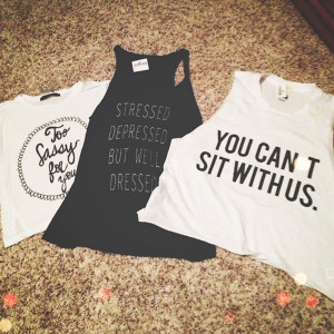 Brandy ♥ Melville | Stressed Depressed But Well Dressed Tank