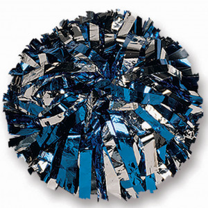 Black And Silver Cheerleading Pom Poms