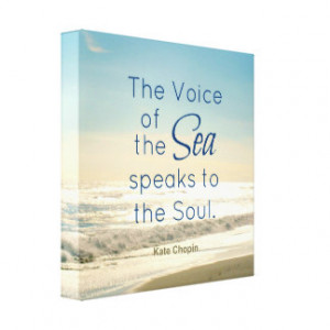FAMOUS VOICE OF THE SEA SPEAKS TO THE SOUL QUOTE GALLERY WRAP CANVAS
