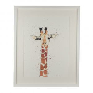 Giraffe Love Quotes Framed giraffe print