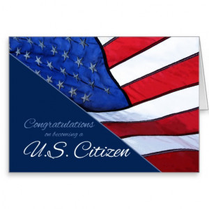 Congratulations US Citizenship US Flag Card