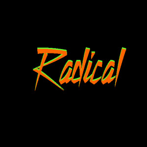 transparent glitch 90s 80s rad radical rad dude animated Sticker