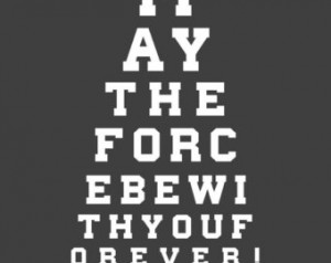 print - May Th e Force Be With You - movie quote digital art print ...