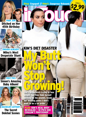 In Touch: Kim Kardashian’s butt ‘won’t stop growing,’ it doesn ...