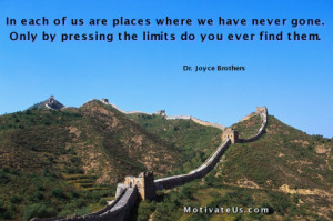 motivational picture of great wall of china with the quote: In each ...