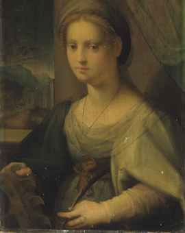 ... 1492-1527) Portrait of a lady as Saint Catherine of Alexandria