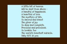 Sweet little boy poem.