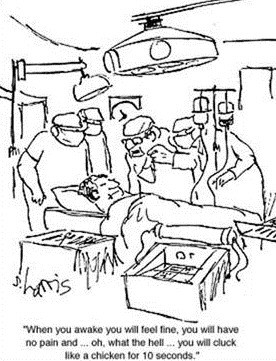 ... Dog Operating - Guy's interpretation of this funny hospital picture