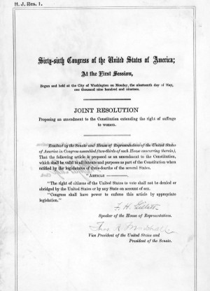 Nineteenth Amendment to the U.S. Constitution - Overview