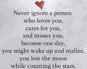 Don't ignore people who