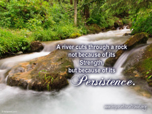 river cuts through a rock not because of its strength,