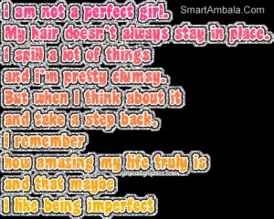 Not Perfect Girl Change Quote