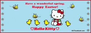Happy Easter Kitty Happy easter facebook covers,