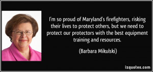 of Maryland's firefighters, risking their lives to protect others ...