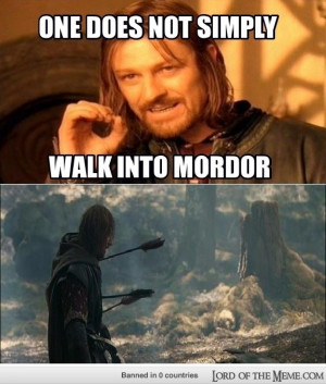 Boromir tried to tell the Fellowship