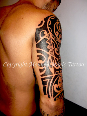 polynesian half sleeve tattoo designs