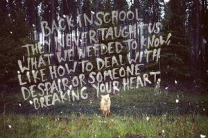 love quote quotes lyrics school animal Brand New Band fox heartbreak ...