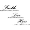 Faith Love Hope Wall Vinyl Sticker Decal Home Decor Lettering By Blue ...