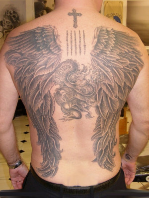 Displaying 10> Images For - Chest Tattoos For Men Angel Wings...