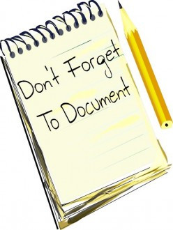 Don't forget to document the things that you go through when you are ...