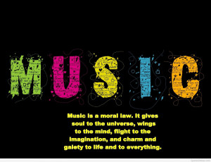 Awesome music image with quote