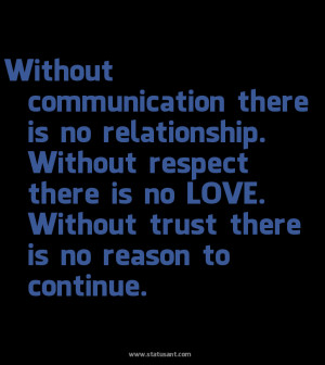 There Is No Relationship. Without Respect There Is No Love ...