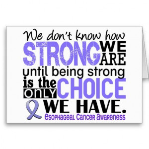 Esophageal Cancer How Strong We Are Card