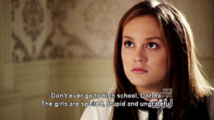 blair, gossip girl, high school, quote