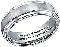 ... engraved with a personal inscription. Machine engraved bands are