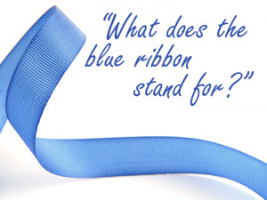 Colorado HealthOP - blue ribbon for child abuse prevention