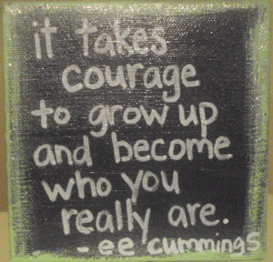 it takes courage QUOTE canvas by PaperCakeCreations on Etsy