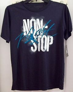NEW-WITH-TAGS-BOYS-BLACK-JORDAN-SHIRTS-W-NON-STOP-FLIGHT-QUOTE