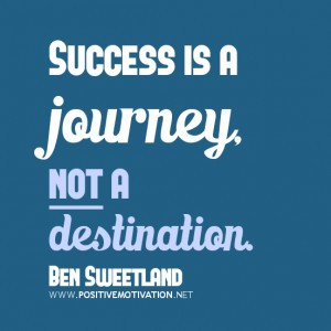 motivational quote about success, a journey