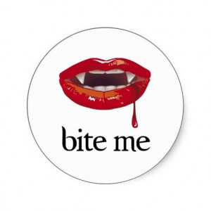 Bite Me Vampire Stickers