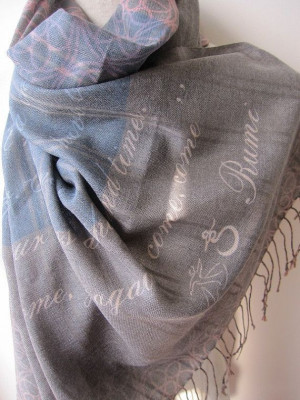 Book Scarf Rumi Quote come come whoever you areText by Scarves2012, $ ...