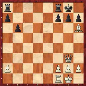 White proceeds with 1. Qxg7# , mating in one.