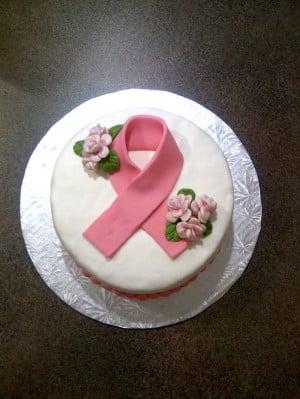 Last day of chemo #celebration #Cake: Pink Ribbons