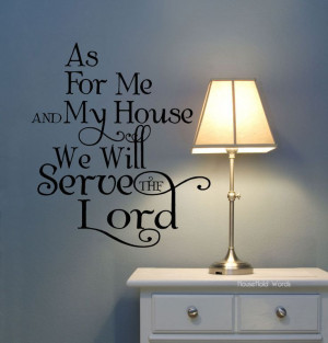 serve the lord bible verse decor vinyl letters god quotes by household ...