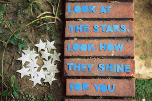 coldplay, photography, quote, stars, yellow