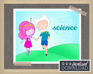 Adventure Time Quote - Finn and Pri ncess Bubblegum - Cute Quote Print ...