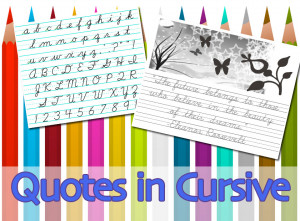 Quotes in Cursive #3: The D’Nealian Script Alphabet, 3-Lined Paper ...